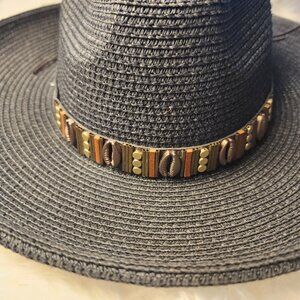 Beaded Lightweight HaT Brown Adjustable